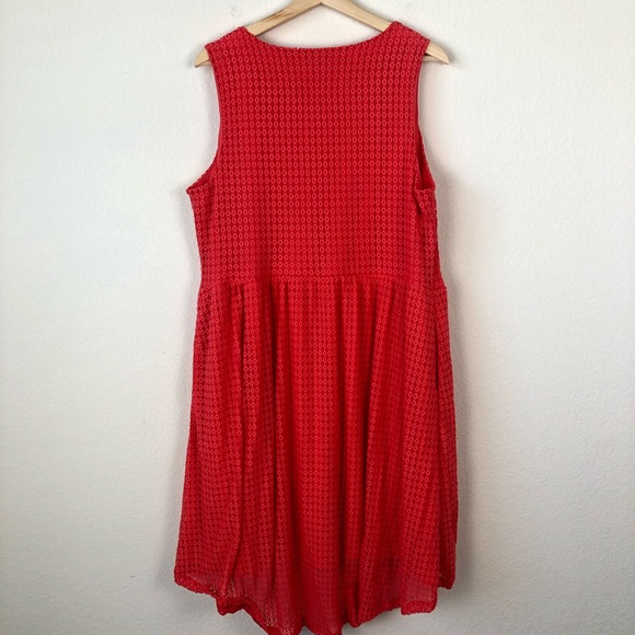 Apt. 9 Coral Eyelet Sleeveless Dress w/ Pockets - Picture 7 of 7
